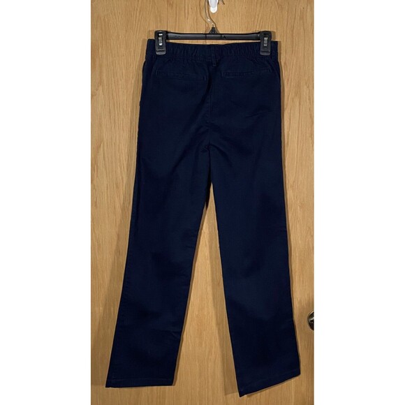 The Children's Place Boys Size 12 Husky Navy Flat Front Straight Leg Chino Pants - Picture 2 of 6